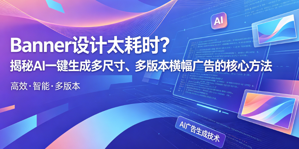 Banner设计太耗时?揭秘AI一键生成多尺寸、多版本横幅广告的核心方法