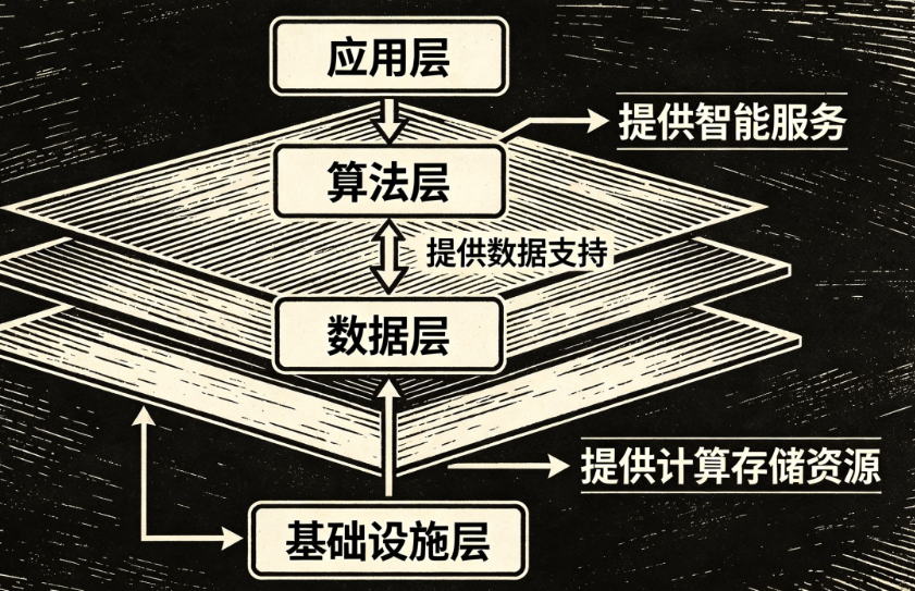 AI系统集成的技术架构是什么?层与层之间怎么协同?