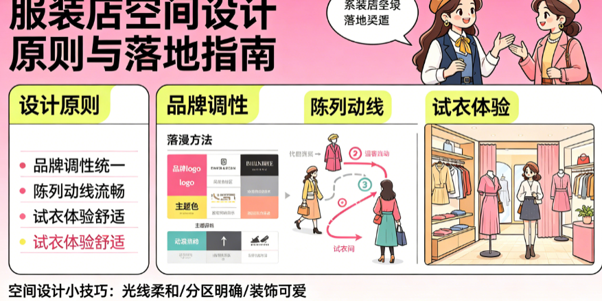 服装店空间设计的原则有哪些?品牌调性、陈列动线、试衣体验如何落地?