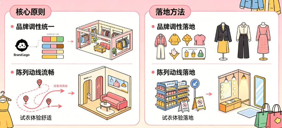 服装店空间设计的原则有哪些?品牌调性、陈列动线、试衣体验如何落地?