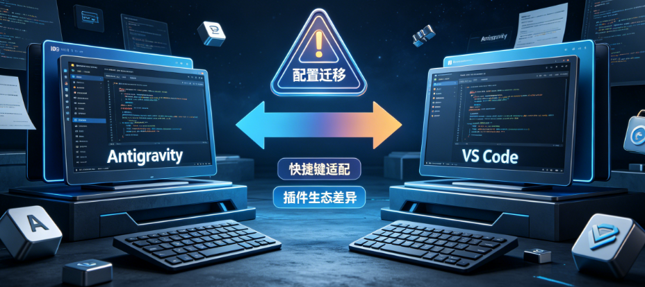 从Antigravity转到VS Code的3个坑：配置迁移、快捷键适应、插件生态差异