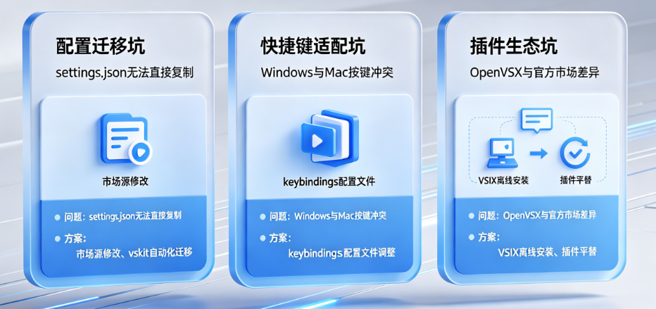 从Antigravity转到VS Code的3个坑：配置迁移、快捷键适应、插件生态差异