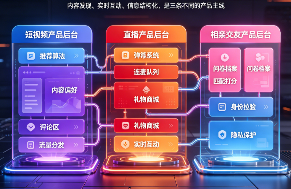 直播社交vs短视频社交vs相亲交友：不同社交模式的用户行为与功能差异