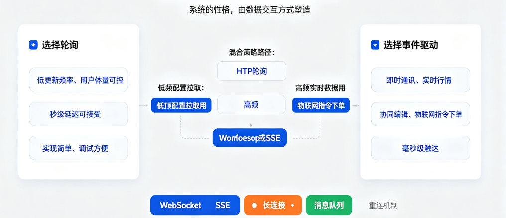 HTTP轮询vs事件驱动:两种数据交互方式的实时性、性能与资源消耗全面对比