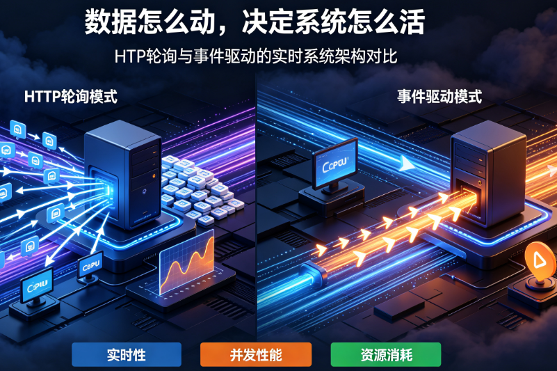 HTTP轮询vs事件驱动:两种数据交互方式的实时性、性能与资源消耗全面对比